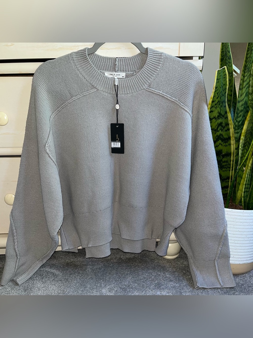 NWT Rag & Bone Lysa Crewneck Sweater Cotton & Wool